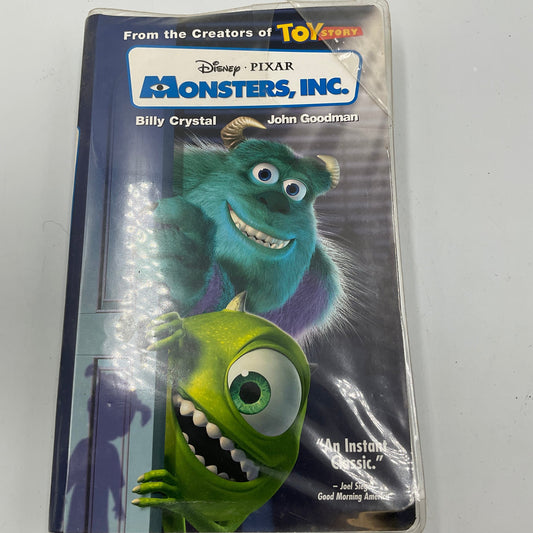 Disney Pixar Monsters Inc Vintage VHS Video Tape Movie Untested in Original Box