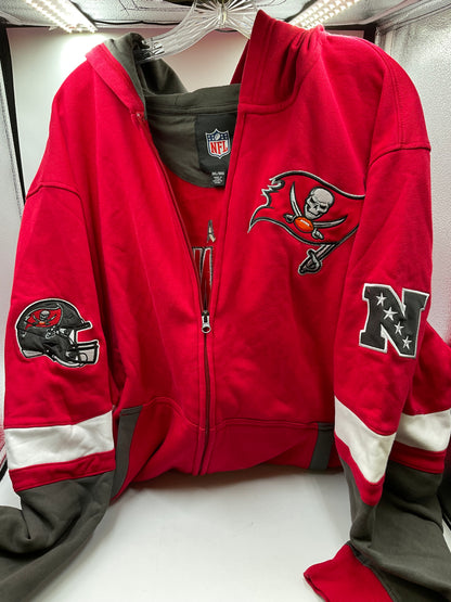 Tampa Bay Buccaneers Zip Up Hoodie Size 3XL XXXL