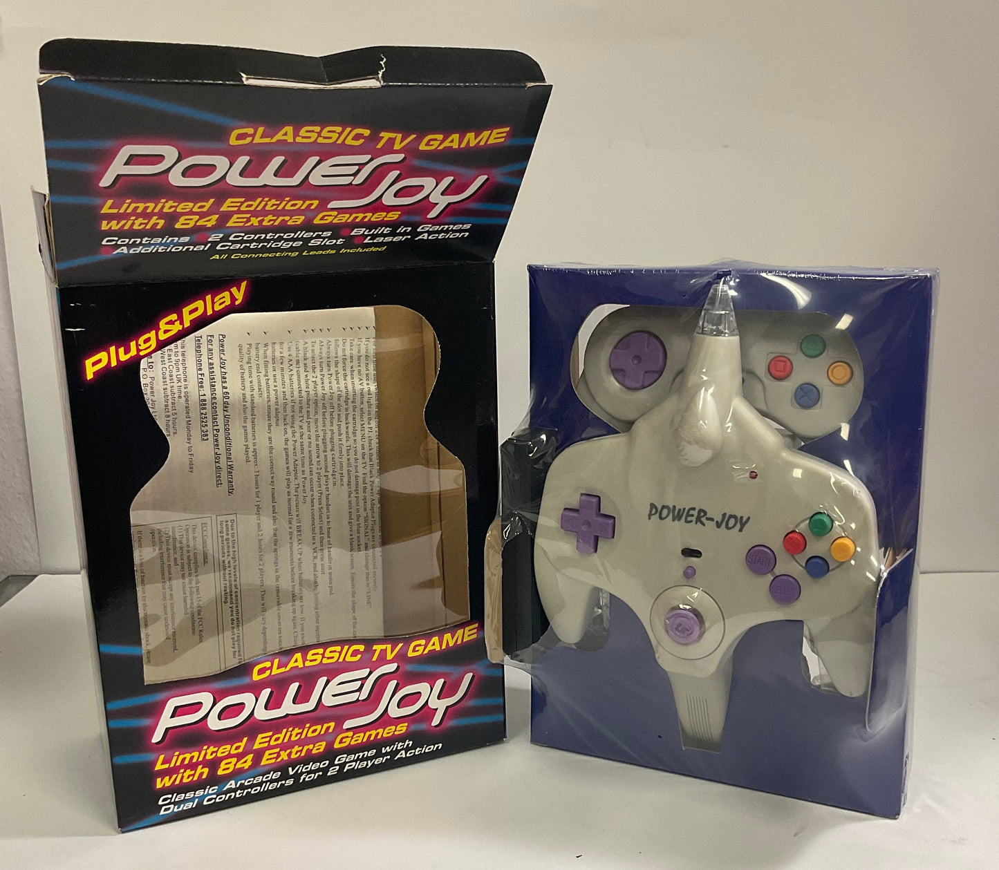 Power Joy Limited Edition Classic TV Arcade Game Console with 84 Extra Games Plug & Play New in Box