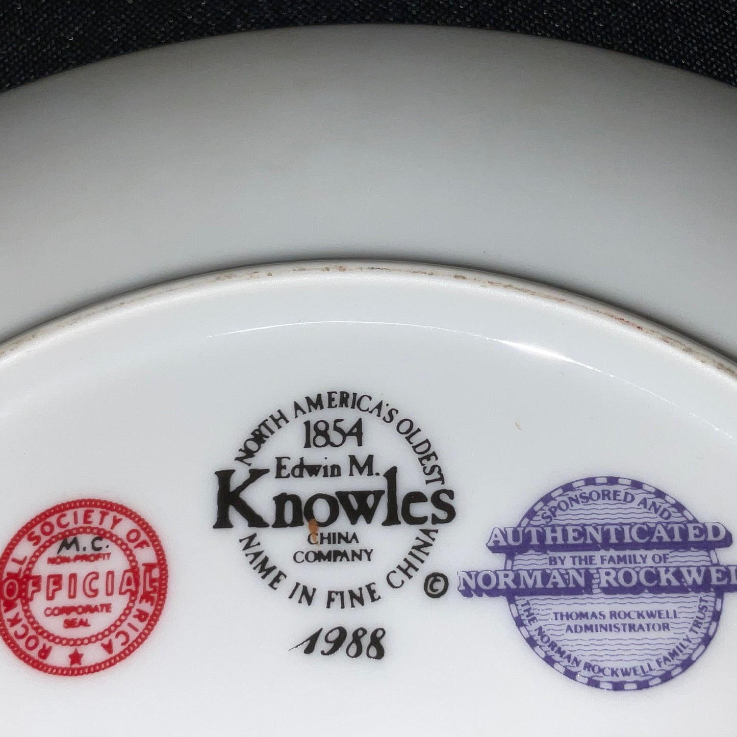 Norman Rockwell Grandma's Love Fine China Decorative Plate