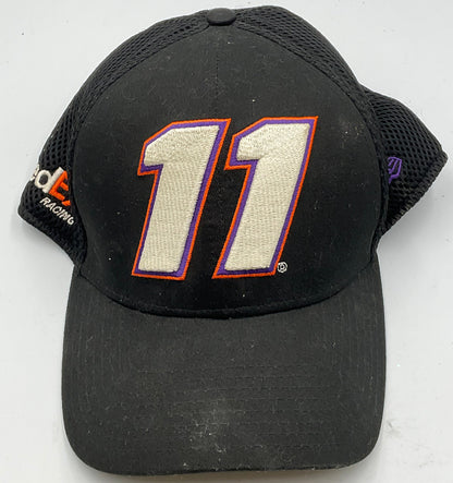 Denny Hamlin #11 Fedex Racing New Era 39THIRTY M/L NASCAR Black Mesh Back Hat
