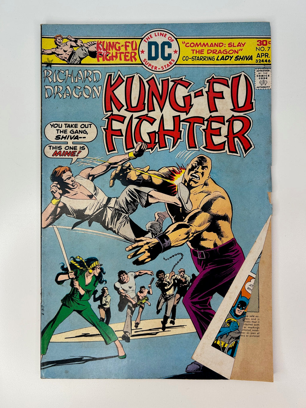 Richard Dragon Kung-Fu Fighter #7 Vintage April 1976 DC Comic Book