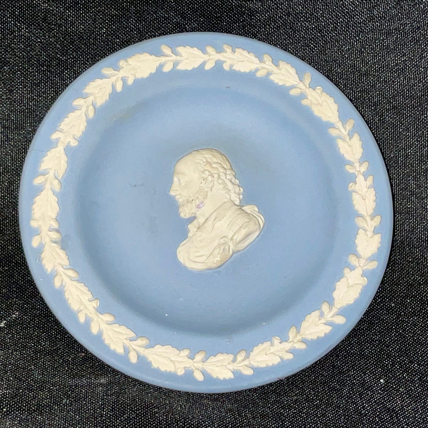 Wedgwood Blue Jasper William Shakespeare Small Plate Vintage