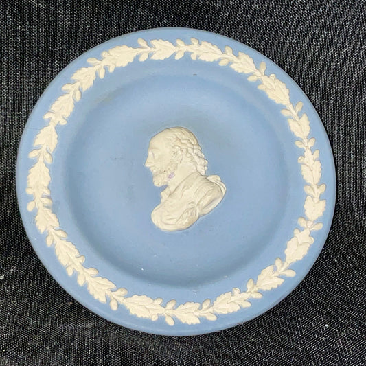 Wedgwood Blue Jasper William Shakespeare Small Plate Vintage