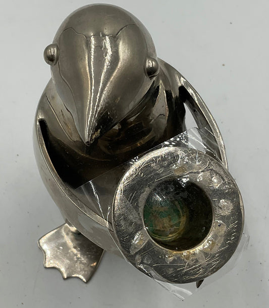 Restoration Hardware (Silver)-Plated Penguin Candle Holder