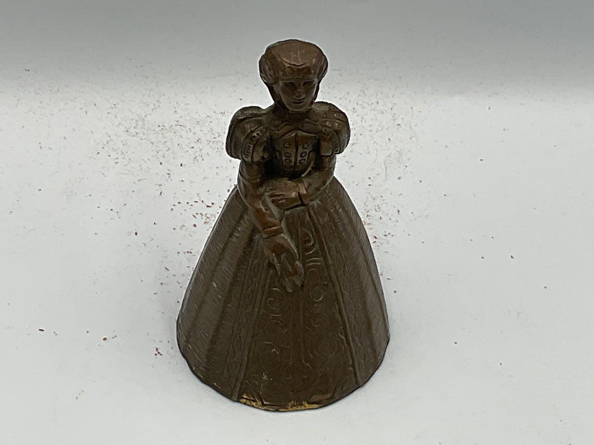 Antique Vintage English Maiden Lady Tea Bell England