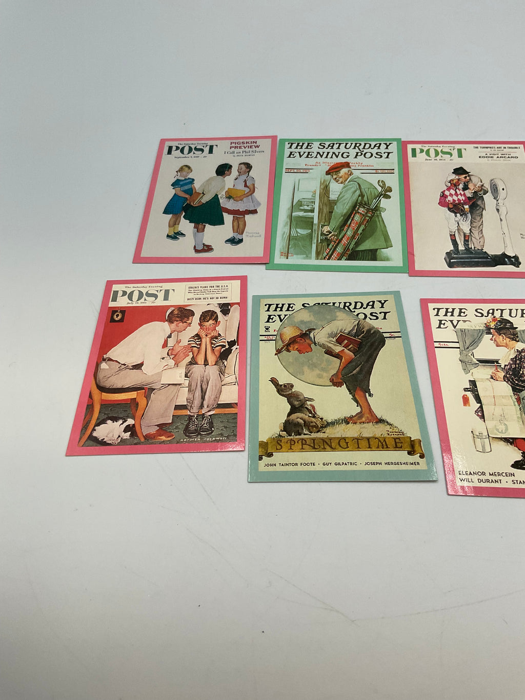 Lot 13 Vintage Norman Rockwell Promotional Cards Facts of Life 1993