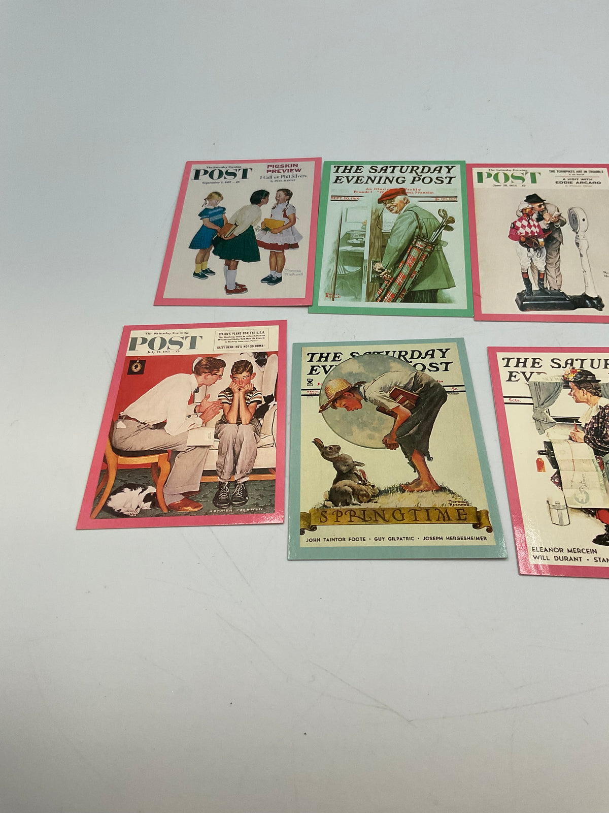 Lot 13 Vintage Norman Rockwell Promotional Cards Facts of Life 1993