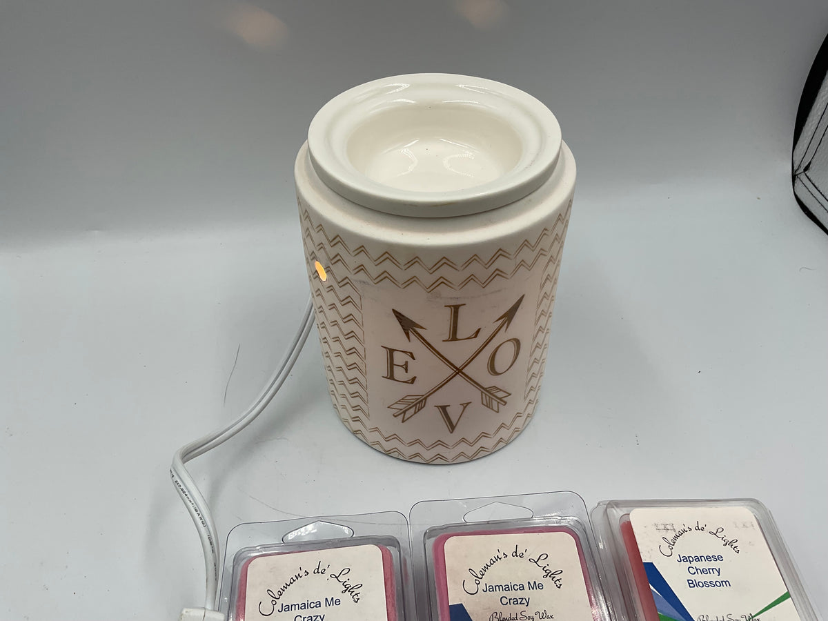 Scentsy Love Swept Wax Warmer With 6 Assorted Scented Wax Melts
