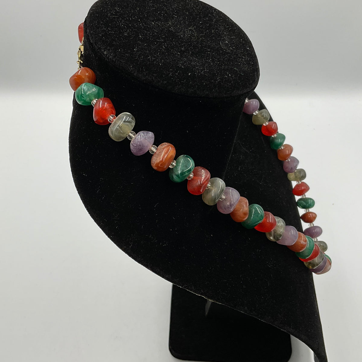 Multicolor Jellybean Shaped Beads Fashion Jewelry Necklace