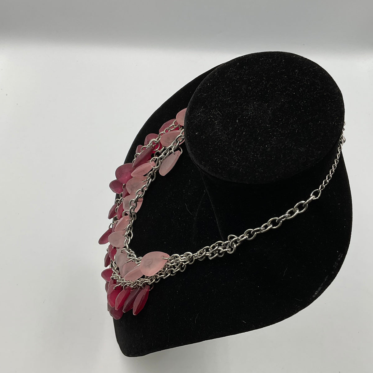 Pink Red Burgundy Tear Drop Dangle Pendants Chain Necklace