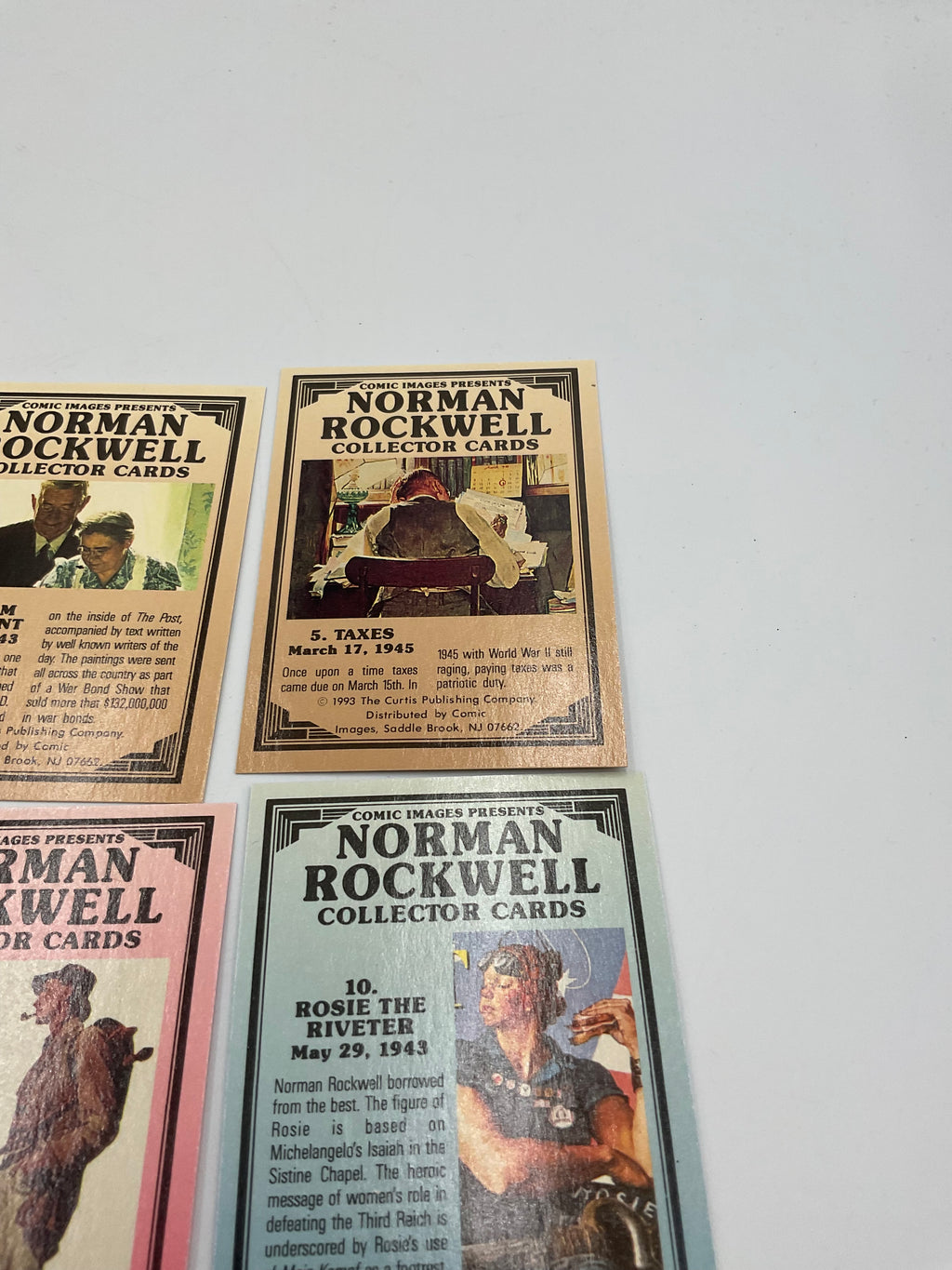 Lot 13 Vintage Norman Rockwell Promotional Cards Facts of Life 1993
