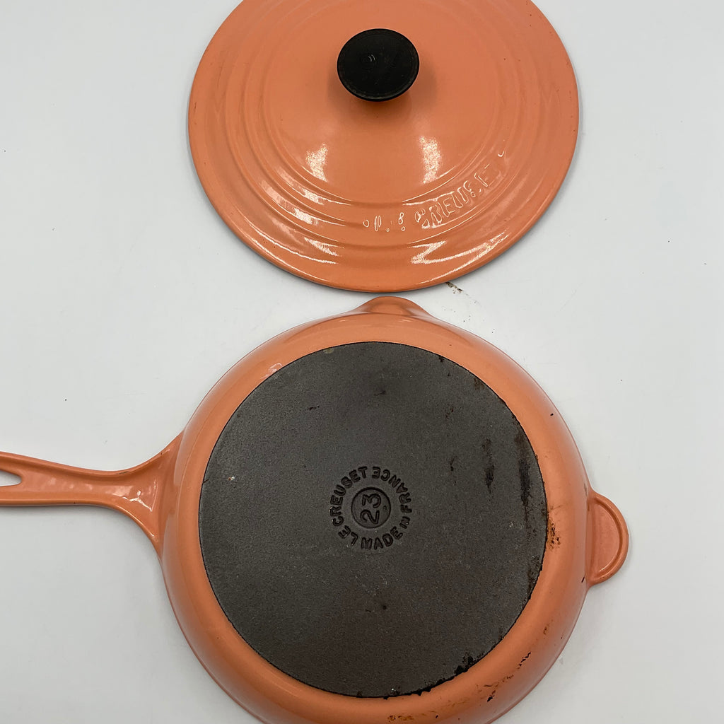 Le Creuset 23 Enameled Cast Iron Frying Pan Lidded 9" Orange