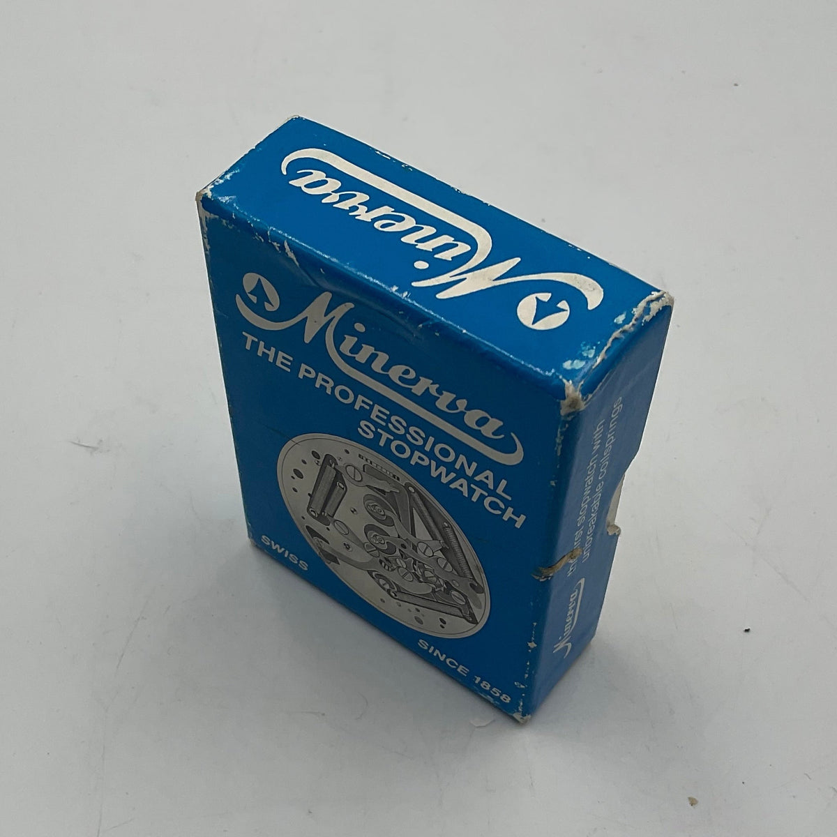 Vintage Minerva Swiss mechanical Professional Stopwatch with orginal box tested working