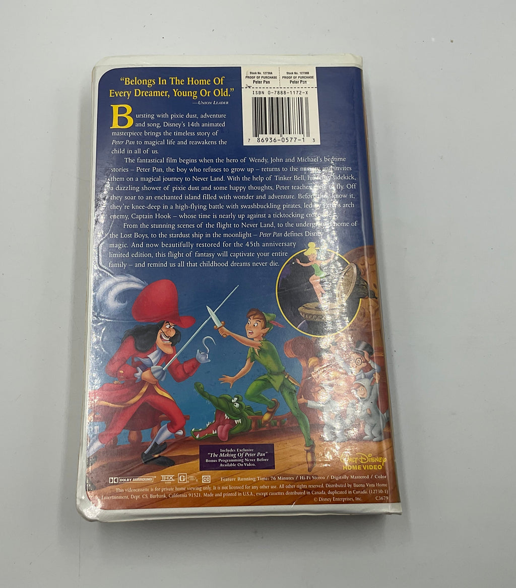 Walt Disney’s Peter Pan 45th Anniversary Limited Edition VHS