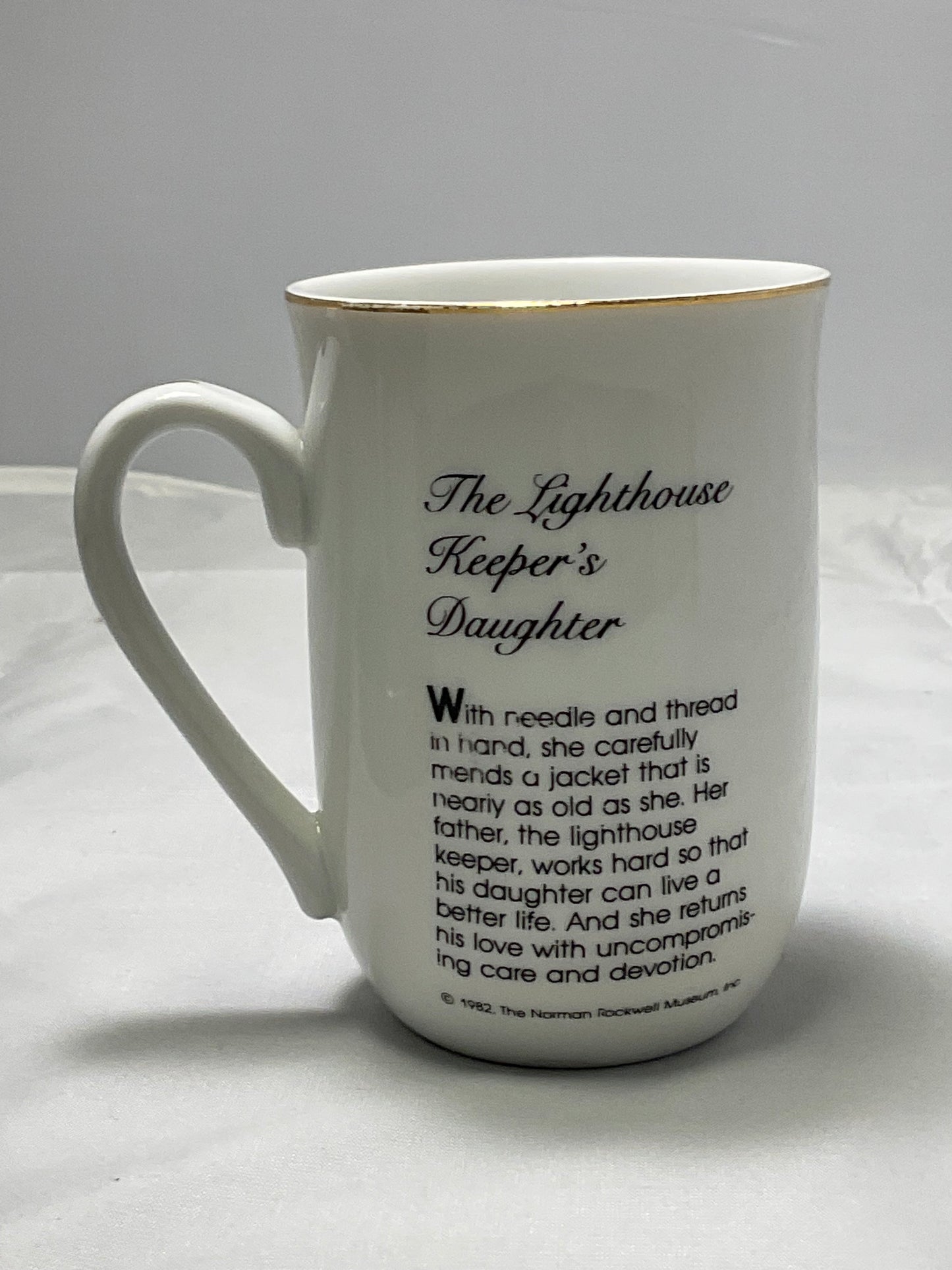 Norman Rockwell Museum Collectible Cup Vintage 1982 The Lighthouse Keeper's Daughter