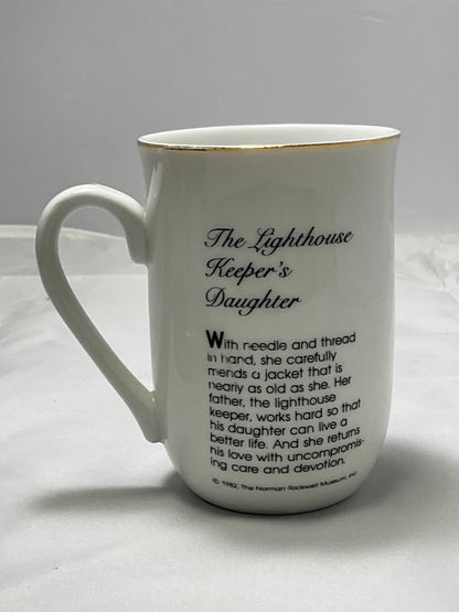 Norman Rockwell Museum Collectible Cup Vintage 1982 The Lighthouse Keeper's Daughter