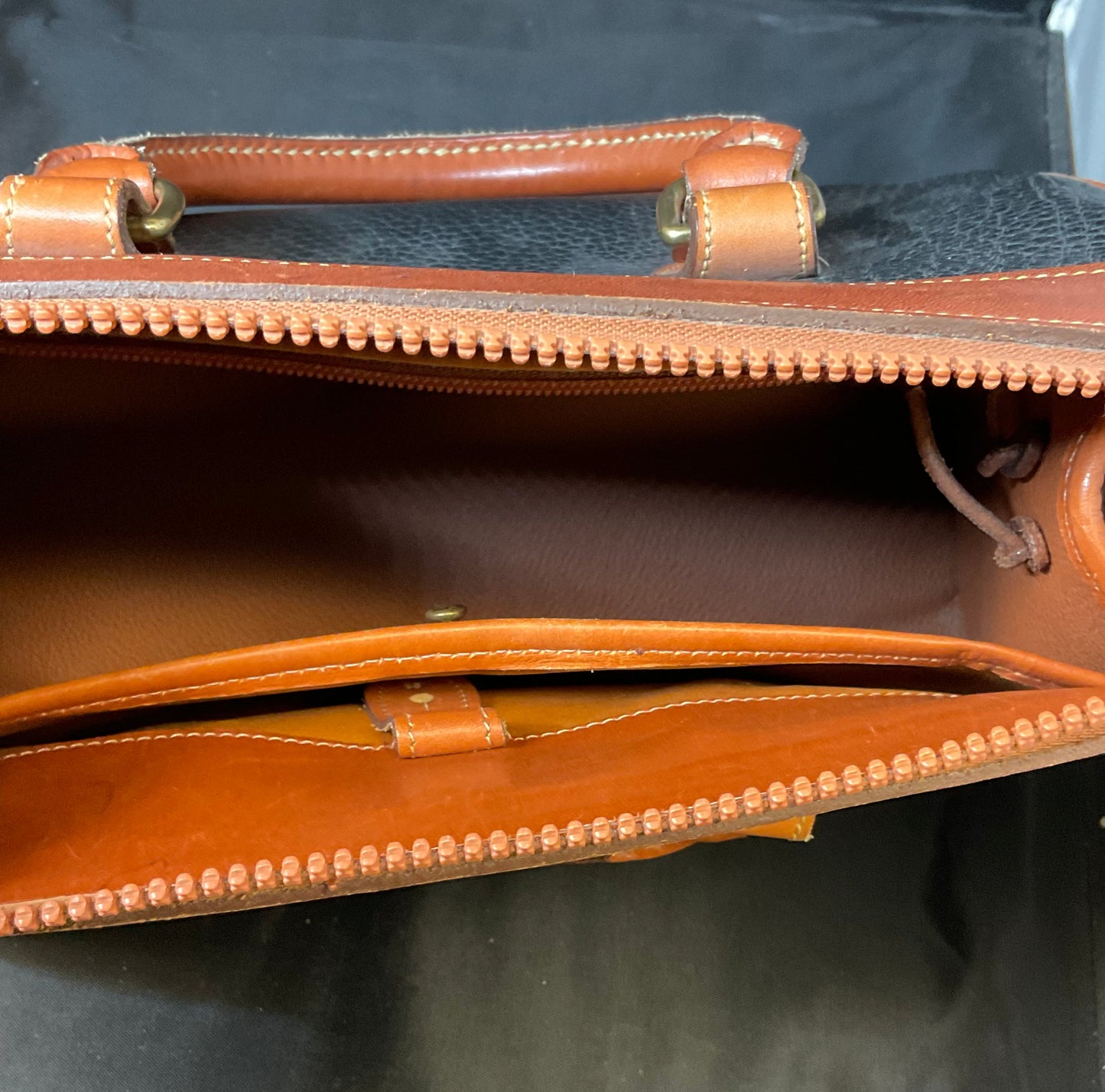Dooney & Bourke Vintage All Weather Leather Two-Tone Tote Handbag