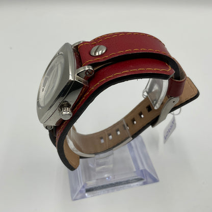 Code Brand Water Resistant Leather Cuff Band Quartz Watch New Battery
