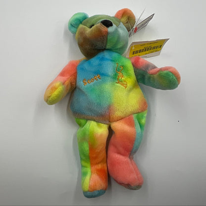 1999 Salvino's Ice Bammers Scott Hamilton Bear Tie-Dye Plush Bear
