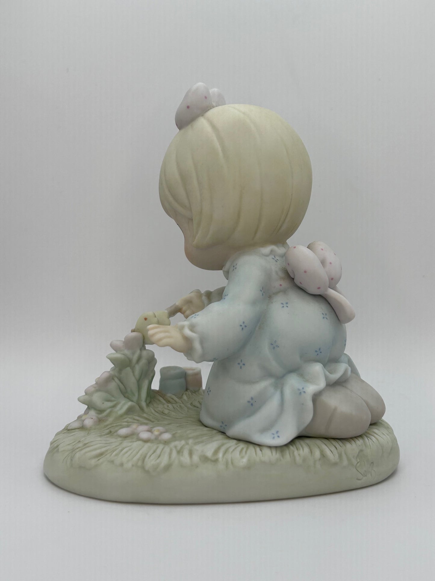 Precious Moments Vintage 1988 Members Only Figurine God Bless You For Touching My Life Original Box