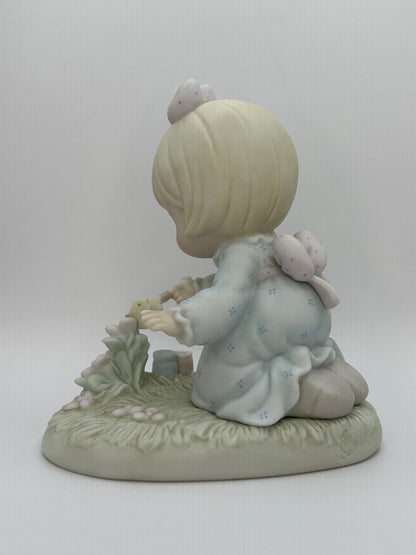 Precious Moments Vintage 1988 Members Only Figurine God Bless You For Touching My Life Original Box