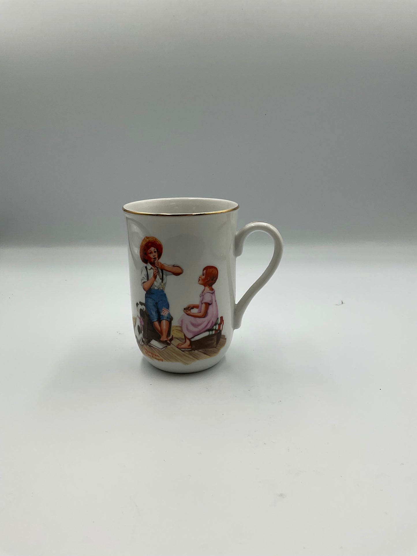 Norman Rockwell Museum Vintage 1982 8 Ceramic Mugs