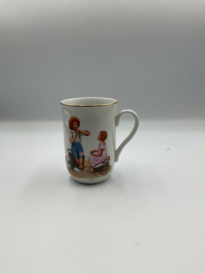 Norman Rockwell Museum Vintage 1982 8 Ceramic Mugs
