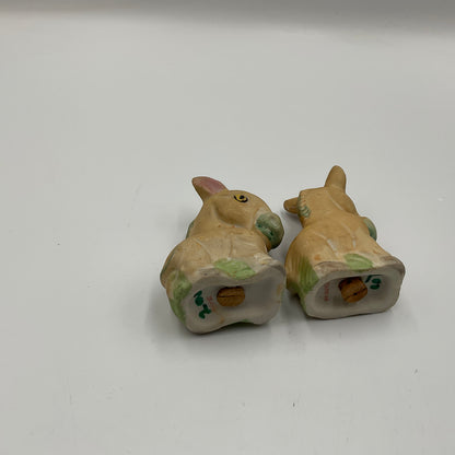 Vintage Ceramic Donkey Salt and Pepper Shakers