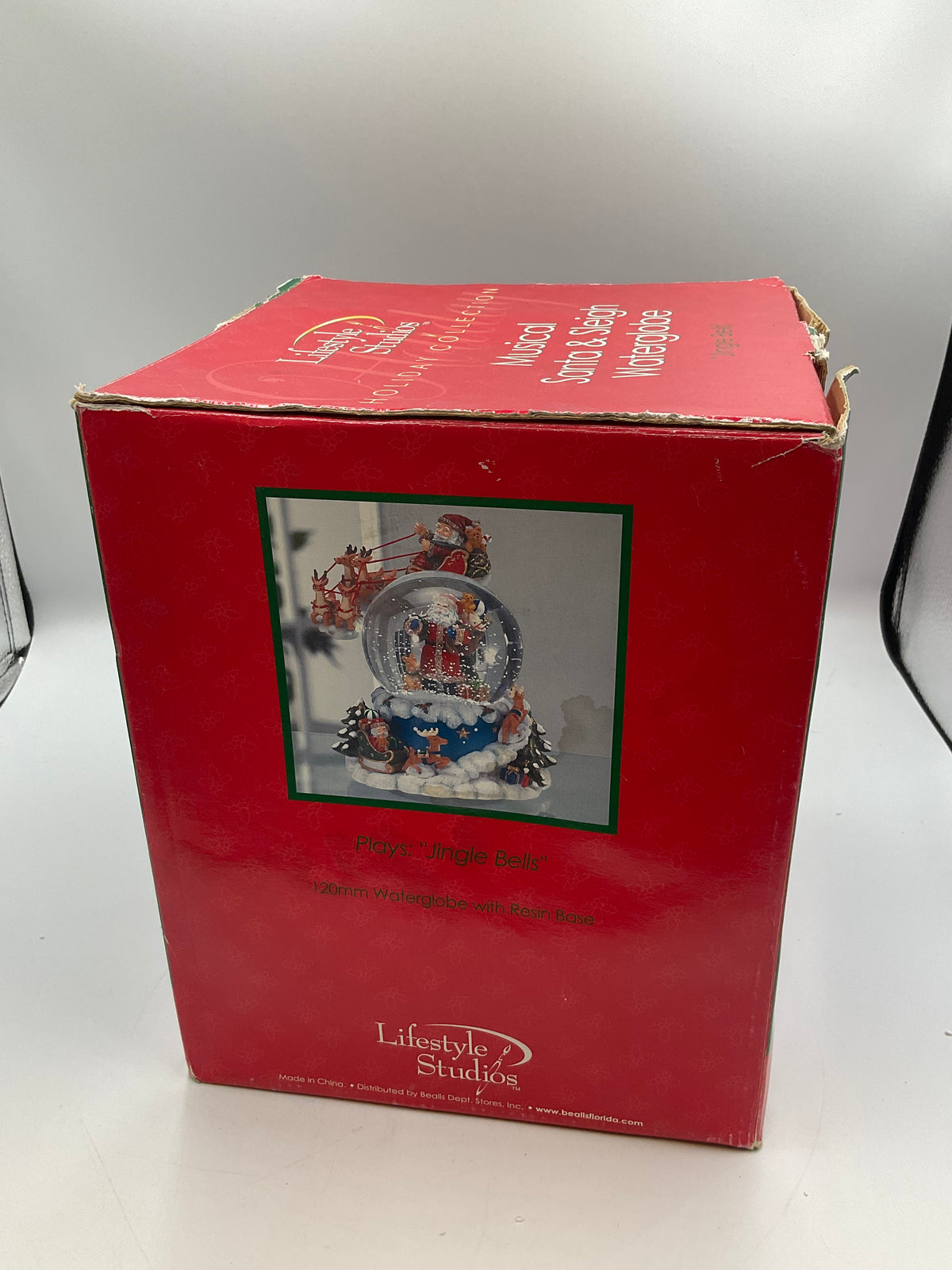Lifestyle Studios Holiday Collection Musical Santa & Sleigh Waterglobe