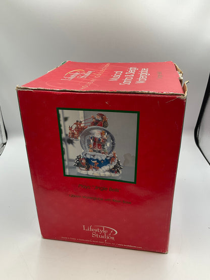 Lifestyle Studios Holiday Collection Musical Santa & Sleigh Waterglobe