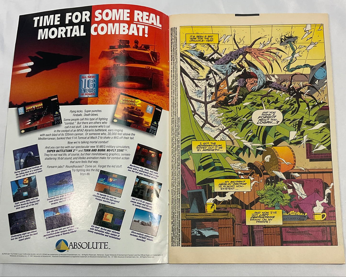 Wolverine Issue #77 Direct Edition Vintage January 1994 Marvel Comic Book