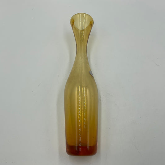 Vintage Amber Glass Bud Vase