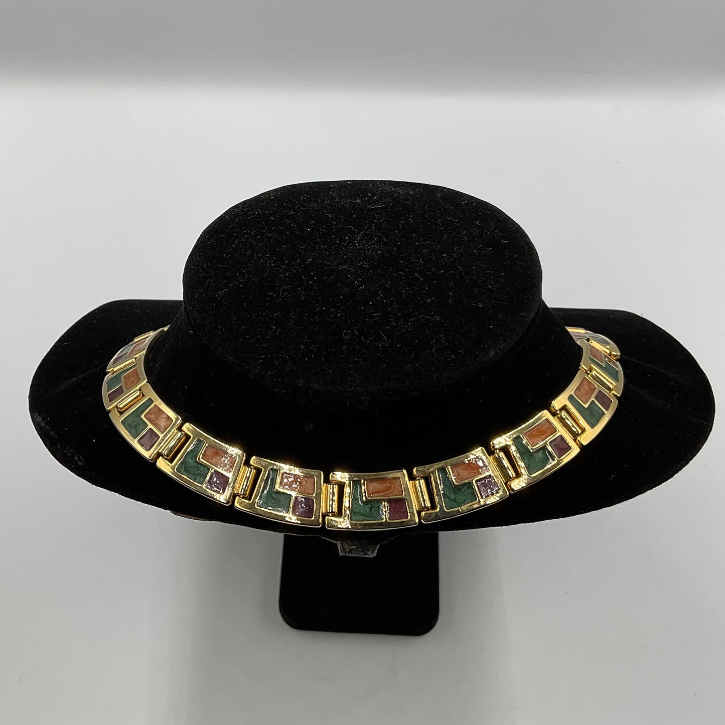 Multi Color Square Charm Neck Band