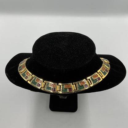 Multi Color Square Charm Neck Band