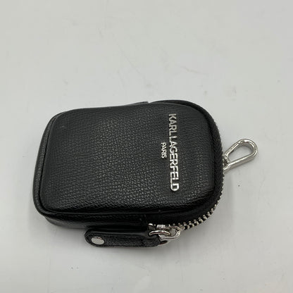 Karl Lagerfeld Black Faux Leather Pouch