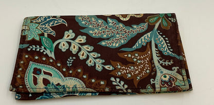Vera Bradley Java Blue Quilted Tote Handbag w/ Checkbook Cover
