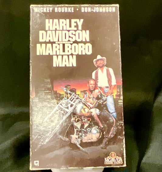 Harley Davidson and the Marlboro Man Vintage 1991 VHS Video Tape Movie Mickey Rourke Don Johnson Pre-Owned Film Untested