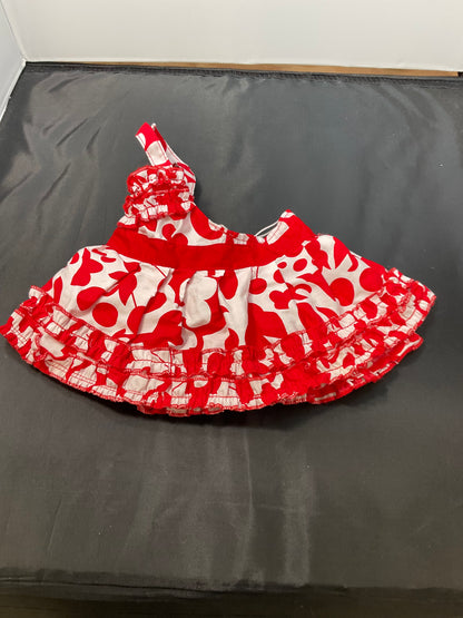 Build-A-Bear Red and White Halter Top Dress
