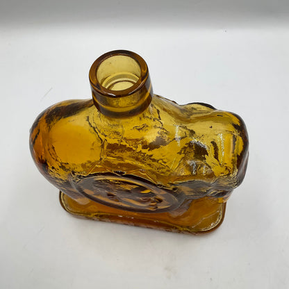 Vintage Wheaton First Edition 1968  Amber Glass Elephant Bottle