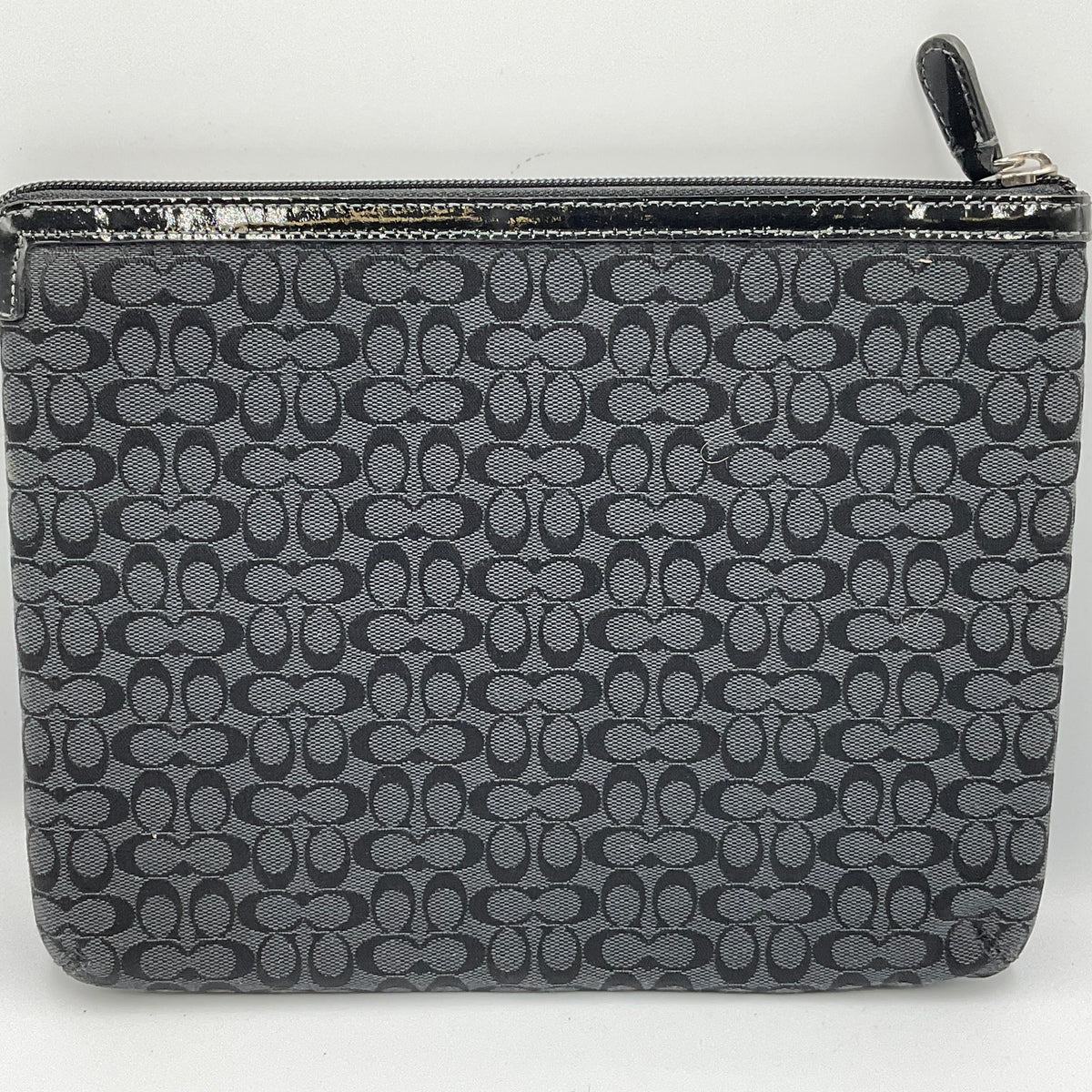 Black Gray Signature Logo Padded 10x8 Tablet Case Sleeve