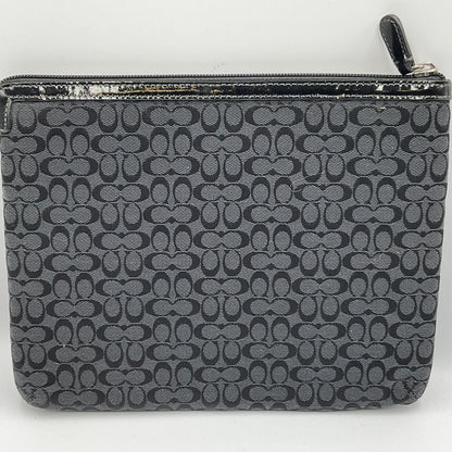 Coach Black Gray Mini Signature Padded 10x8 Tablet Case Sleeve