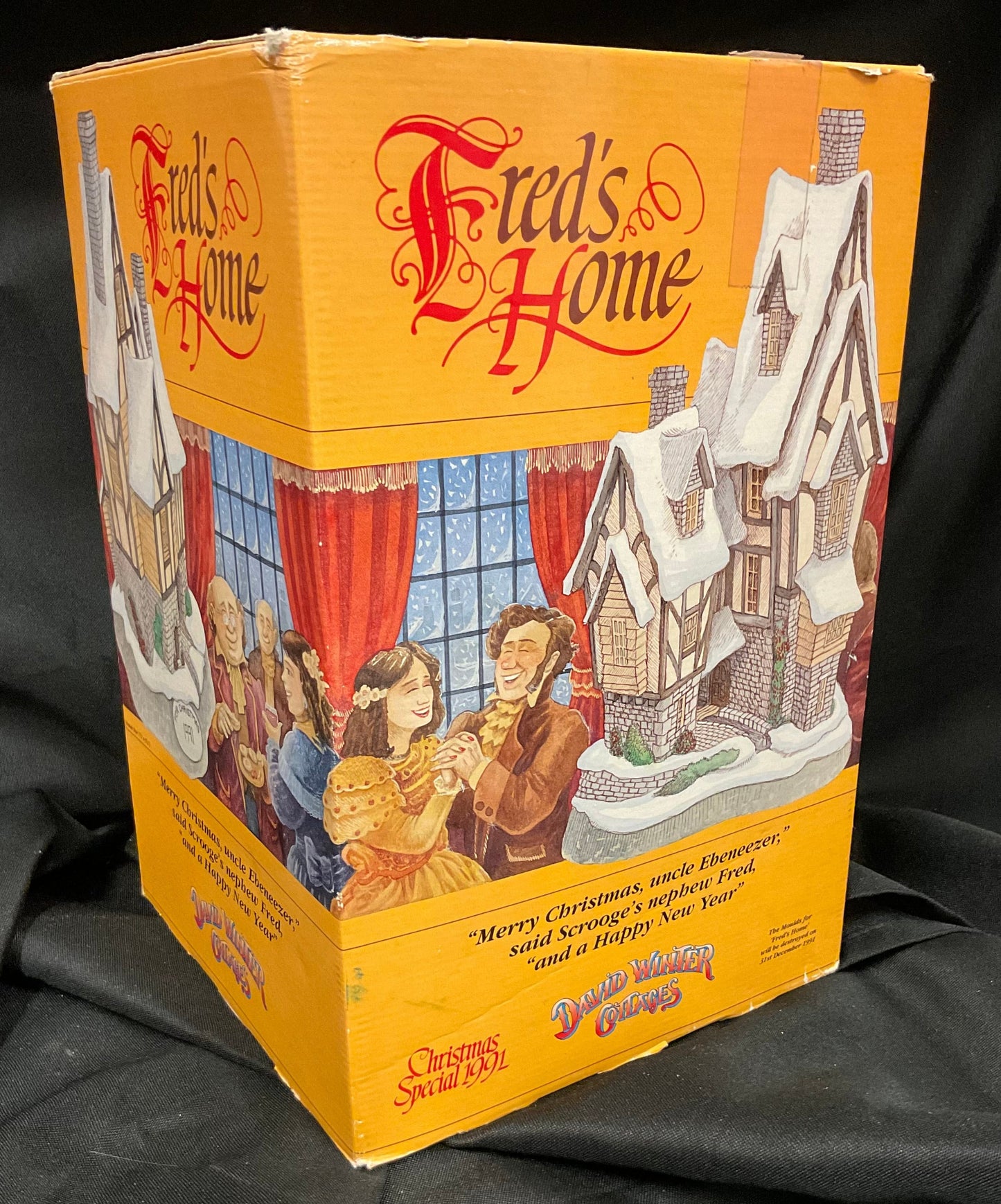 Fred's Home Vintage 1991 David Winter Cottages Handmade Hand-Painted