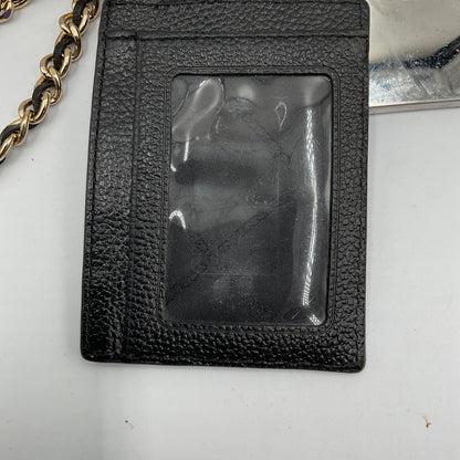 Michael Kors Black Card Holder Wallet with Gold Chain