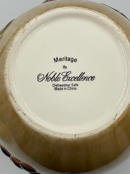 Noble Excellence Meritage Large Grape Vine Ceramic Canister w/ Lid 12.375"