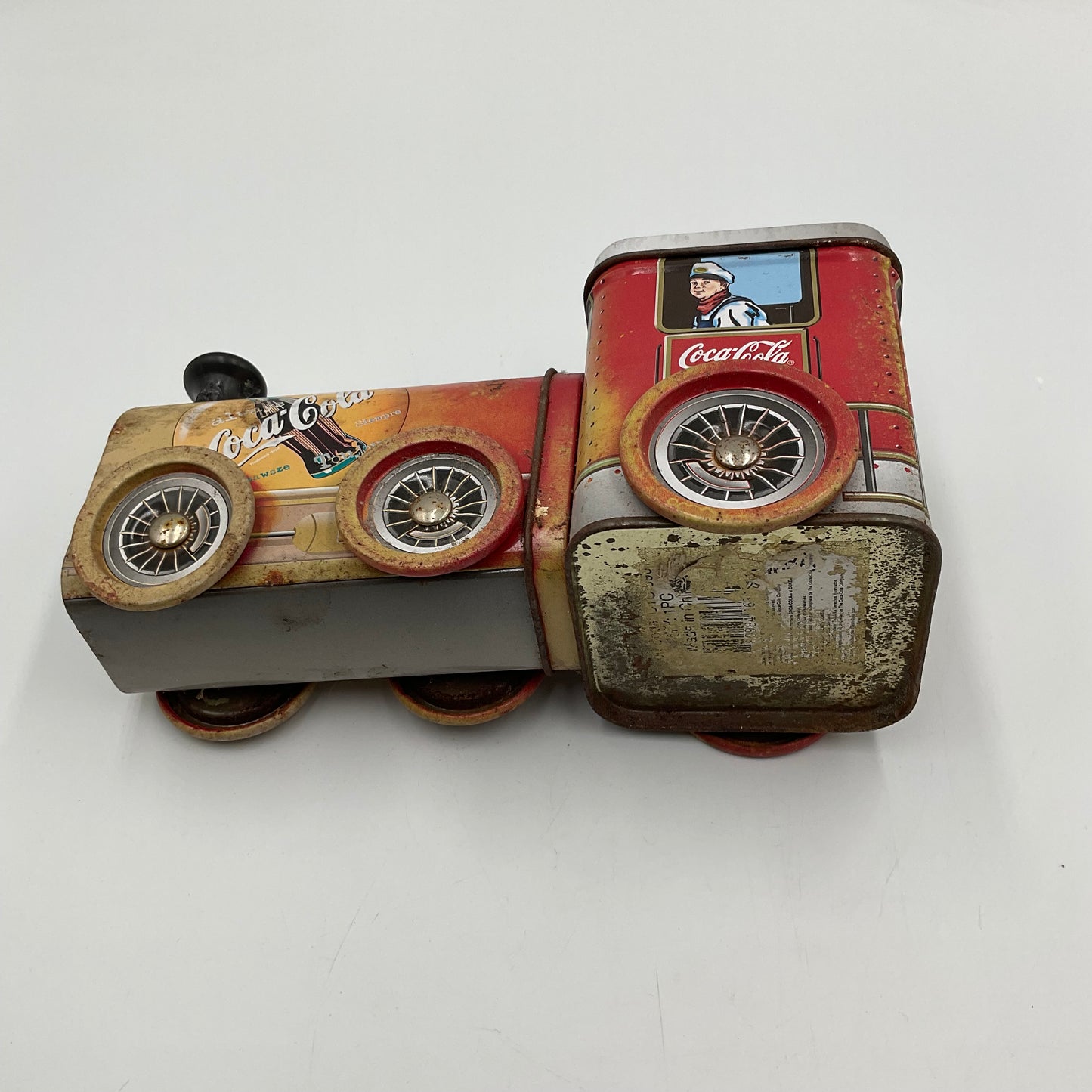 Vintage Coca-Cola Train Engine Tin Container