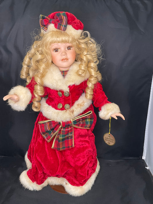 Classic Treasure -Genuine Fine Bisque Porcelain Special-Edition Christmas Doll
