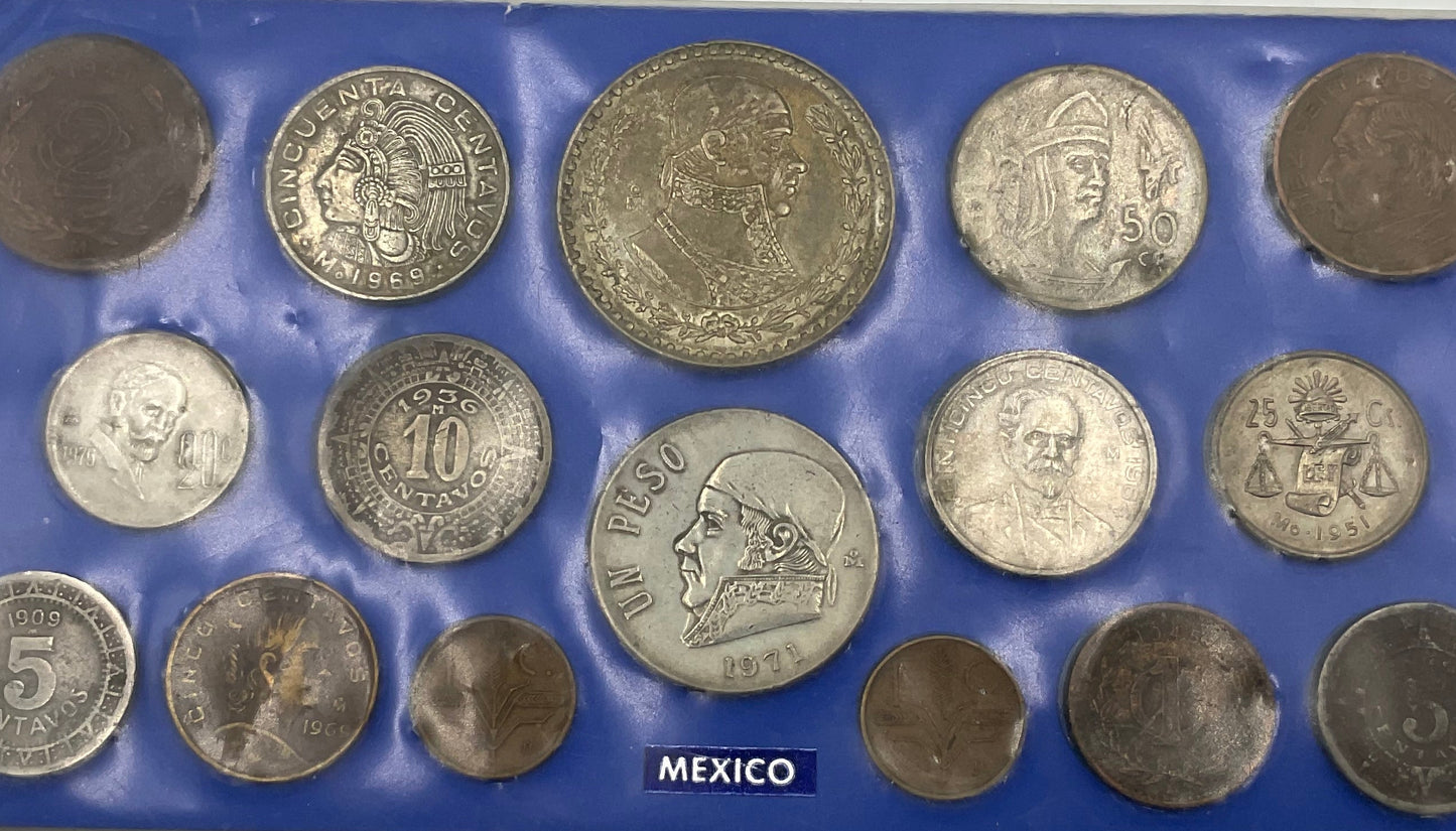 Souvenir Set of Historical Mexican Coins Mexico Mint Sealed
