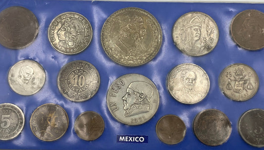 Souvenir Set of Historical Mexican Coins Mexico Mint Sealed