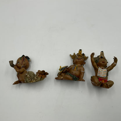 Vintage Resin “Indian Child” Figurines